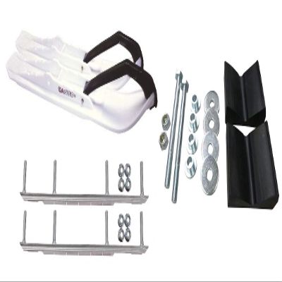 C&A Pro White XCS Snowmobile Skis w/ 9" Shaper Bars Complete Kit 2016+ Ski-Doo w/o T.S. Adjustable (excl. Summit)