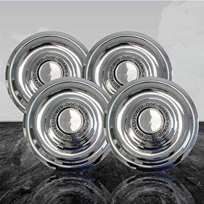 Set of 4 Chrome Silver w/Gray Closed Center Caps for Chevy Corvette 69-82
