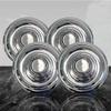 Set of 4 Chrome Silver w/Gray Closed Center Caps for Chevy Corvette 69-82 view 1