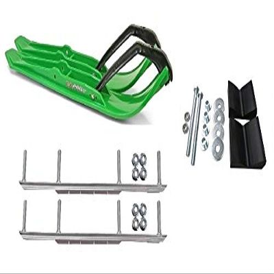 C&A Pro Green XPT Snowmobile Skis w/ 7.5" Shaper Bars Complete Kit 2016+ Ski-Doo w/o T.S. Adjustable (excl. Summit)