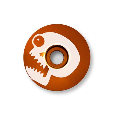 KustomCaps Talking Skull 1 1/8" Bicycle Headset Cap (Orange)