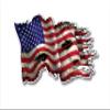 New Tattered Waving USA American Flag Vinyl Decal Army Navy Military Country Stickers Car Truck 4" x 7" view 1