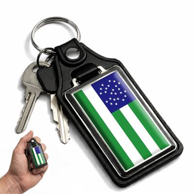 Brotherhood New York City Police Department Flag Keychain Key Holder Key Ring For Men Heavy Duty Car Keyring For Men and Women