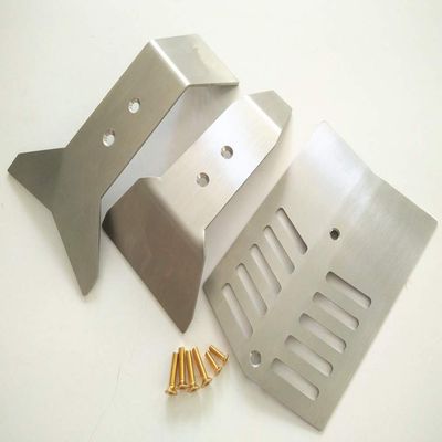 for ARRMAA 1/8 Big Rock Stainless Steel Protector Skid Plate Front + Middle + Rear Chassis Armor -3pcs