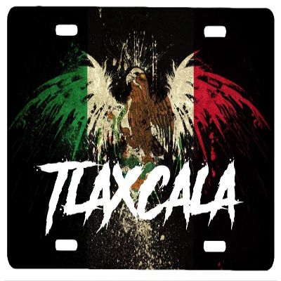 Tlaxcala Mexico Aluminum Vanity Novelty Plate Placa, 6" x 12" Souvenir, Decorative Tourist Gift Sign