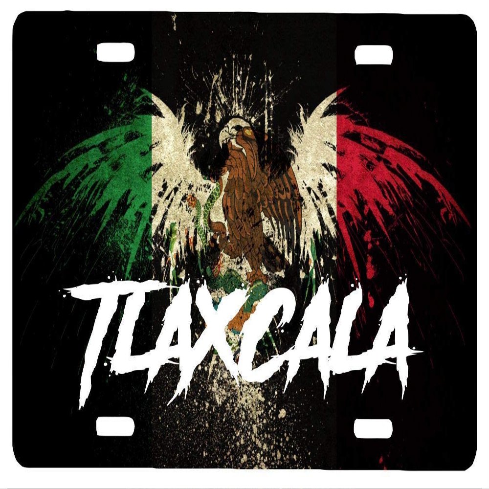 Tlaxcala Mexico Aluminum Vanity Novelty Plate Placa, 6" x 12" Souvenir, Decorative Tourist Gift Sign