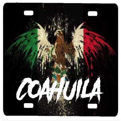Coahuila Mexico Aluminum Vanity Novelty Plate Placa, 6" x 12", Souvenir, Decorative Tourist Gift Sign