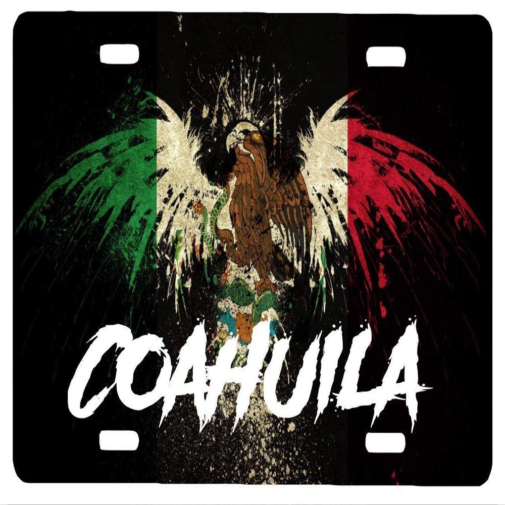 Coahuila Mexico Aluminum Vanity Novelty Plate Placa, 6" x 12", Souvenir, Decorative Tourist Gift Sign