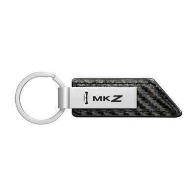for Lincoln MKZ Carbon Fiber Texture Silver Metal Keychain