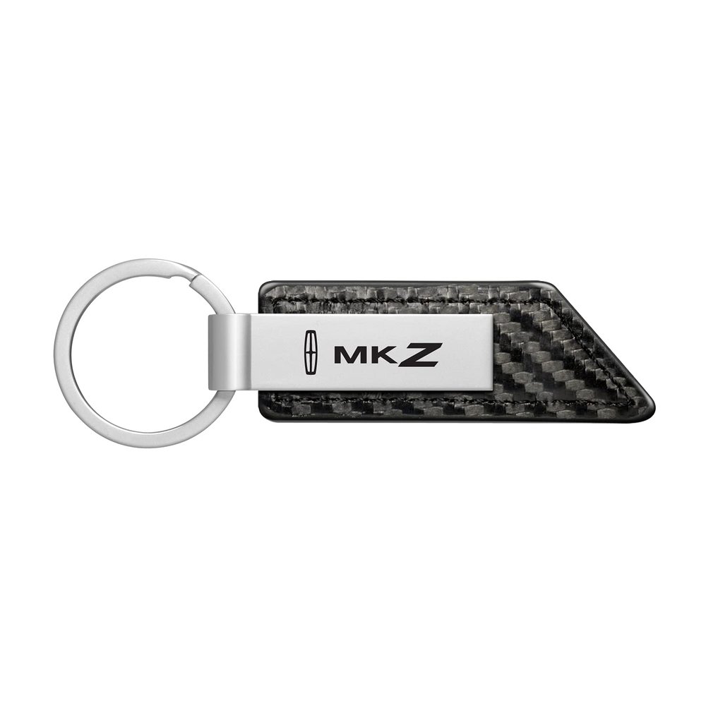 for Lincoln MKZ Carbon Fiber Texture Silver Metal Keychain