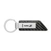 for Lincoln MKZ Carbon Fiber Texture Silver Metal Keychain view 1