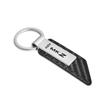 for Lincoln MKZ Carbon Fiber Texture Silver Metal Keychain view 2