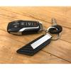 for Lincoln MKZ Carbon Fiber Texture Silver Metal Keychain view 3