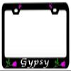 Custom Brother - Gypsy Girly Black Steel Metal License Plate Frame Auto Car SUV Tag Holder, A43 view 1