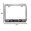 Custom Brother - Microbiology Career Chrome Steel Metal License Plate Frame Auto Car SUV Tag Holder, J57 view 3