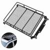 RC Car Roof Rack, Middle Size Roof Rack Luggage Carrier with 4 Round LED Lights for Axial SCX10 1/10 RC Crawler Car(4 White Light Color) view 4