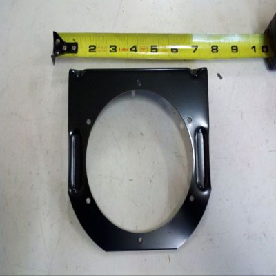yan Trailer Truck 4" Round Metal Steel Tail Light Guard Bracket Mount Black