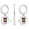 HJ Media Skywarn Certified Storm Spotter Metal Round Metal Key Chain Keychain Ring view 2
