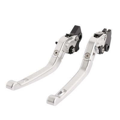 Motorcycle Accessories 3D CNC Aluminum Folding Brake Clutch Lever for Yamaha FZ07 MT07 FZ09 MT09 2014-2018 (Silver)