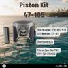 Asaki Piston Kit Compatible with Sea-Doo PWC 720 GS/SPI 47-105 290-887-670 Oversize 0.25 with Piston Ring view 2