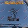 Free Palestine Fist Decal Sticker Car Vinyl no bkgrd Pick Size Color (Black, 4'' (10.2cm)) view 1