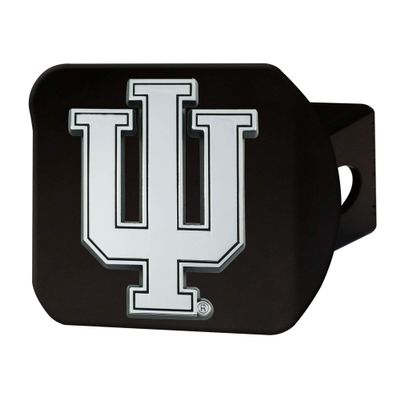 FANMATS 25023 Indiana Hooisers Black Metal Hitch Cover with Metal Chrome 3D Emblem