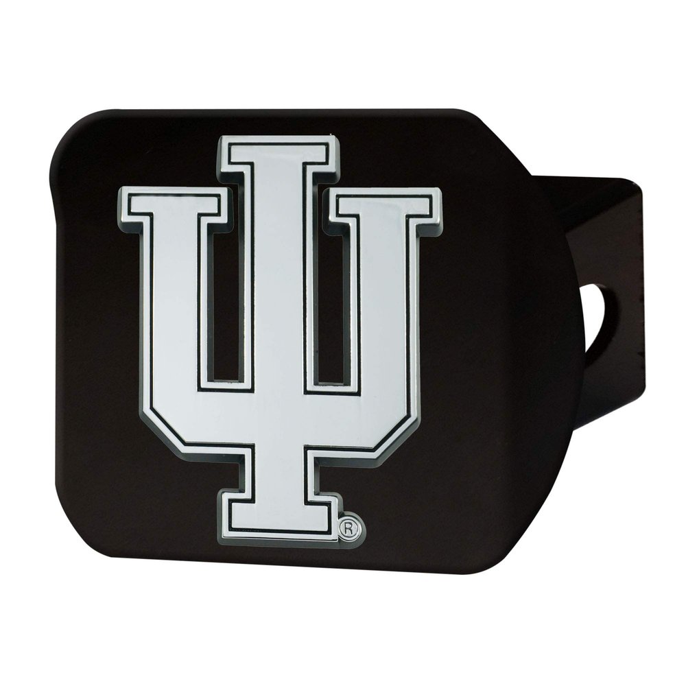 FANMATS 25023 Indiana Hooisers Black Metal Hitch Cover with Metal Chrome 3D Emblem