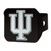 FANMATS 25023 Indiana Hooisers Black Metal Hitch Cover with Metal Chrome 3D Emblem view 1
