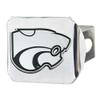 FANMATS 25050 Kansas State Wildcats Chrome Metal Hitch Cover with Chrome Metal 3D Emblem view 1