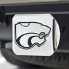 FANMATS 25050 Kansas State Wildcats Chrome Metal Hitch Cover with Chrome Metal 3D Emblem view 2