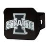 FANMATS 25034 Iowa State Cyclones Black Metal Hitch Cover with Metal Chrome 3D Emblem view 1