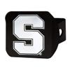 FANMATS 25097 Syracuse Orange Black Metal Hitch Cover with Metal Chrome 3D Emblem view 1