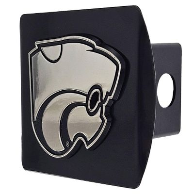 FANMATS 25695 Kansas State Wildcats Black Metal Hitch Cover with Metal Chrome 3D Emblem