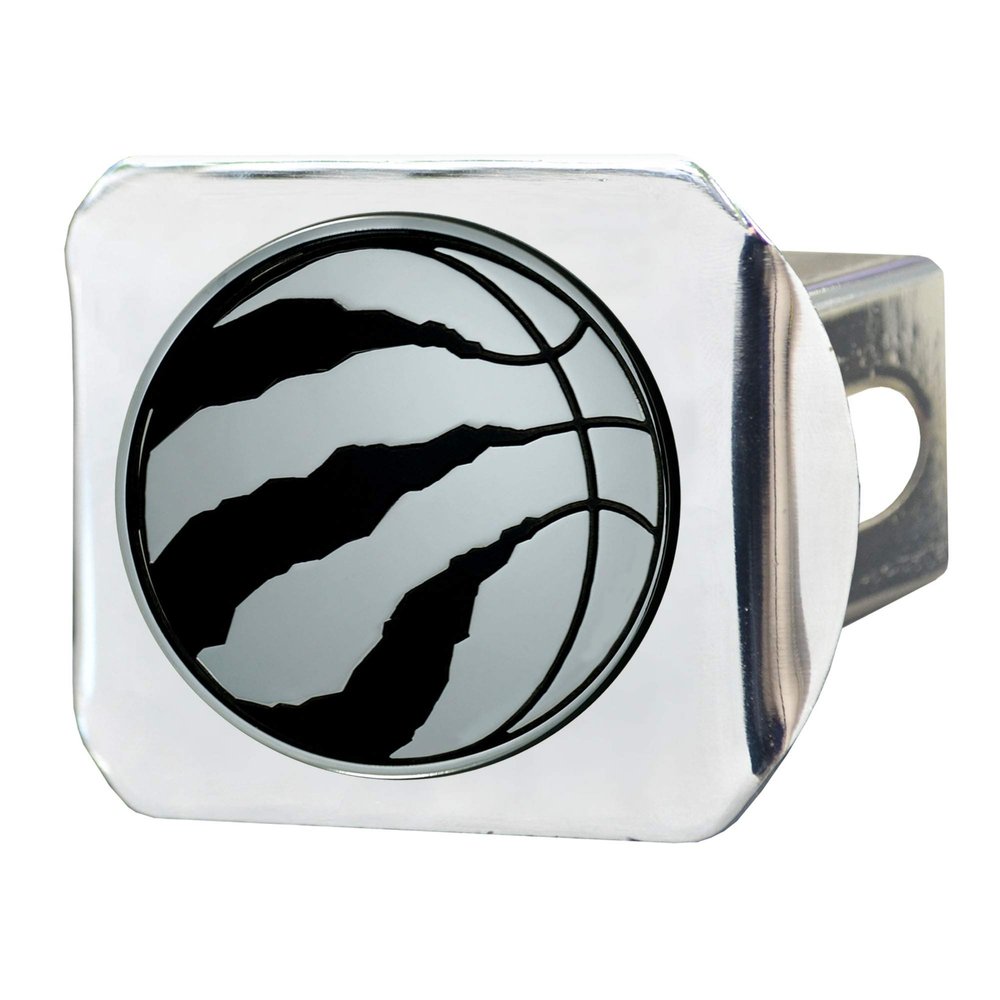 FANMATS 25125 Toronto Raptors Chrome Metal Hitch Cover with Chrome Metal 3D Emblem