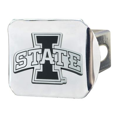 FANMATS 25040 Iowa State Cyclones Chrome Metal Hitch Cover with Chrome Metal 3D Emblem