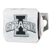 FANMATS 25040 Iowa State Cyclones Chrome Metal Hitch Cover with Chrome Metal 3D Emblem view 1