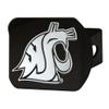 FANMATS 22850 Washington State Cougars Black Metal Hitch Cover with Metal Chrome 3D Emblem view 1