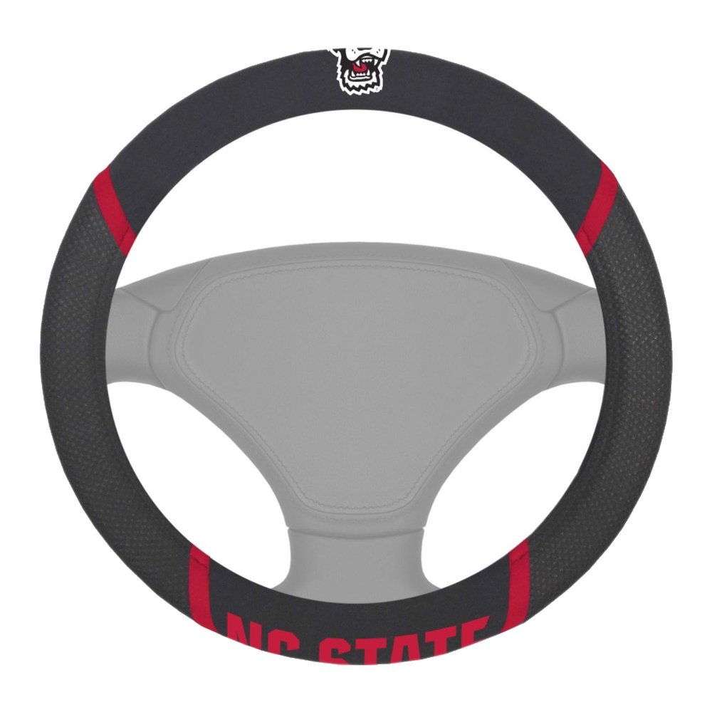 FANMATS 19694 NC State Wolfpack Embroidered Steering Wheel Cover