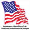 Bald Eagle American Flag Eagle Wings Black & White Decal from The United States (12" x 12") view 2