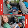 Lusso Gear Kick Mats (2 Pack) - Car Seat Back Protectors, Premium Waterproof Fabric, Reinforced Corners to Prevent Sag, and 4 Mesh Pockets for Large Storage (Gray) view 3