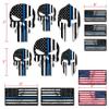 13-Pieces Sticker kit- Decals USA Flag Stickers- 1st Responders- Police Blue Lives Matter - Warrior- 100% Vinyl Stickers for Trucks, Offroad, Laptops, Waterbottles, view 1