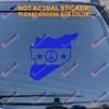 Syria Peace Sign Map Flag Decal Sticker Syrian Arab Republic Car Vinyl (Blue, 6'' (15.2cm)) view 1