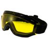 Birdz Eyewear Thrush Sport Snowboarding Skydiving Motorcycle Riding Goggles Adjustable Strap Black Frame with Yellow Lens view 1