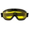 Birdz Eyewear Thrush Sport Snowboarding Skydiving Motorcycle Riding Goggles Adjustable Strap Black Frame with Yellow Lens view 2