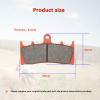 MEXITAL 1 pair Motorbike Front Ceramic Organic Brake Pads for Kawasaki Ninja ZX-7R (ZX 750 P1-P8) (1996-2003) view 2