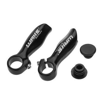 GOTOTOP 1 Pair Mountain Handlebar Ends Aluminum Alloy Handlebar Ends with Stoppers for Most Road DIY Ergonomic Design Cycling Accessories,Black 4.3
