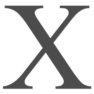 Applicable Pun Chi Greek Letter X - Vinyl Decal for Outdoor Use on Cars, ATV, Boats, Windows and More - Dark Grey 3 Inches Tall