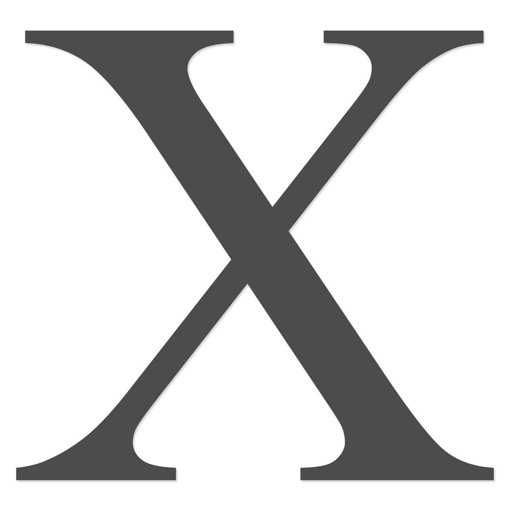 Applicable Pun Chi Greek Letter X - Vinyl Decal for Outdoor Use on Cars, ATV, Boats, Windows and More - Dark Grey 3 Inches Tall