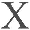 Applicable Pun Chi Greek Letter X - Vinyl Decal for Outdoor Use on Cars, ATV, Boats, Windows and More - Dark Grey 3 Inches Tall view 1