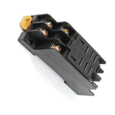Aexit Black Plastic Electrical PTF08A PTF-08A Mini Relay Plugs Socket Base